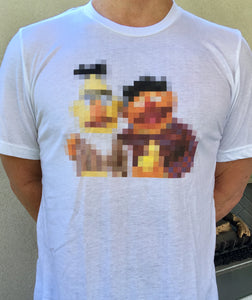 Pixelated Bert and Ernie T-Shirt - Tractor Beam Apparel